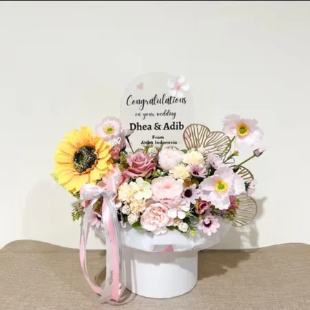 Bloom Box Akrilik Ucapan Wedding Pemalang